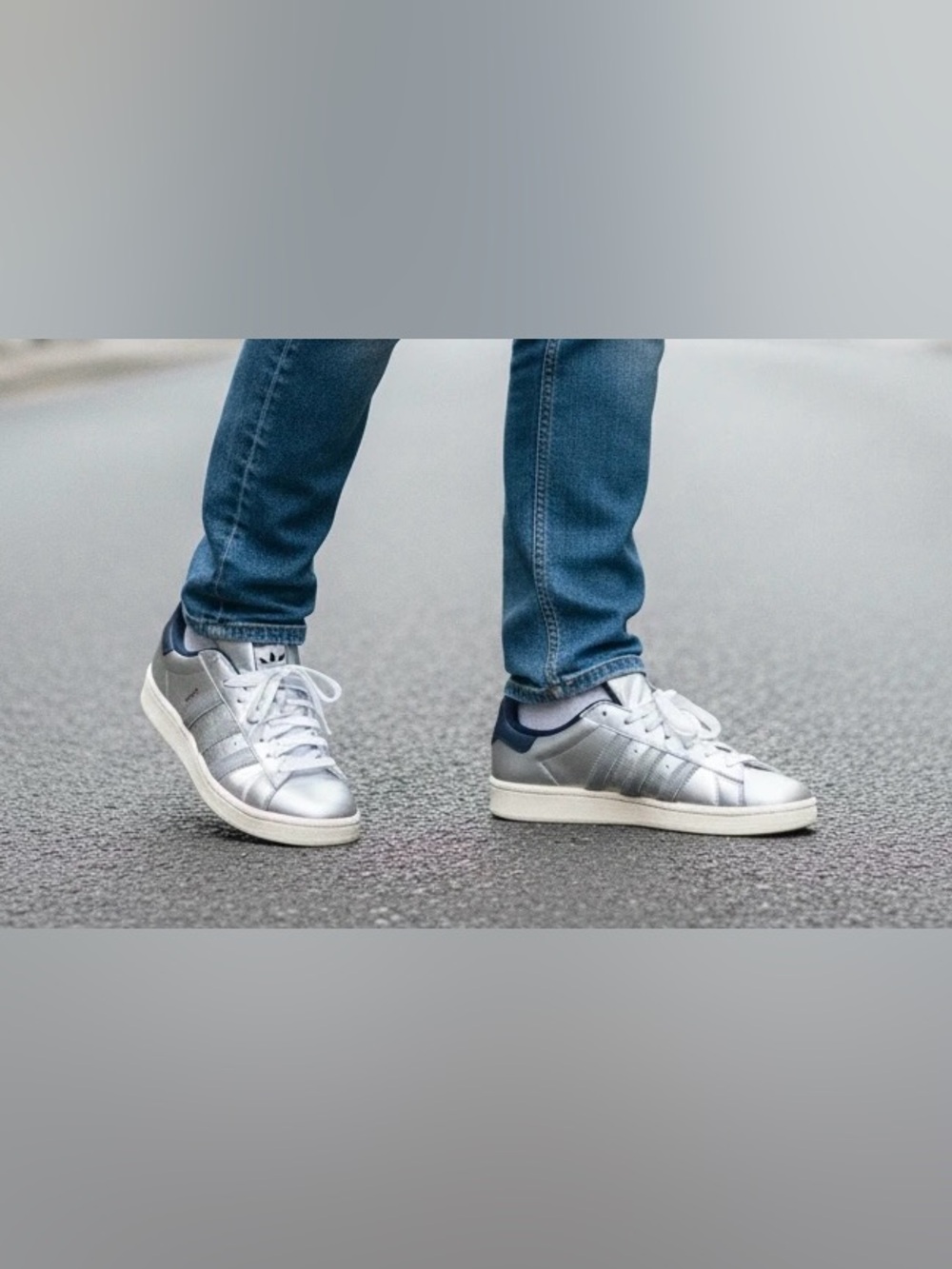 adidas Originals Men’s Campus "Houston Space" sneakers in Silver. Size 11